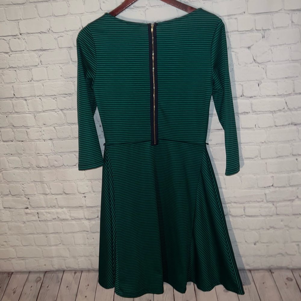 the limited green & black striped long sleeve dress size S - Picture 9 of 11